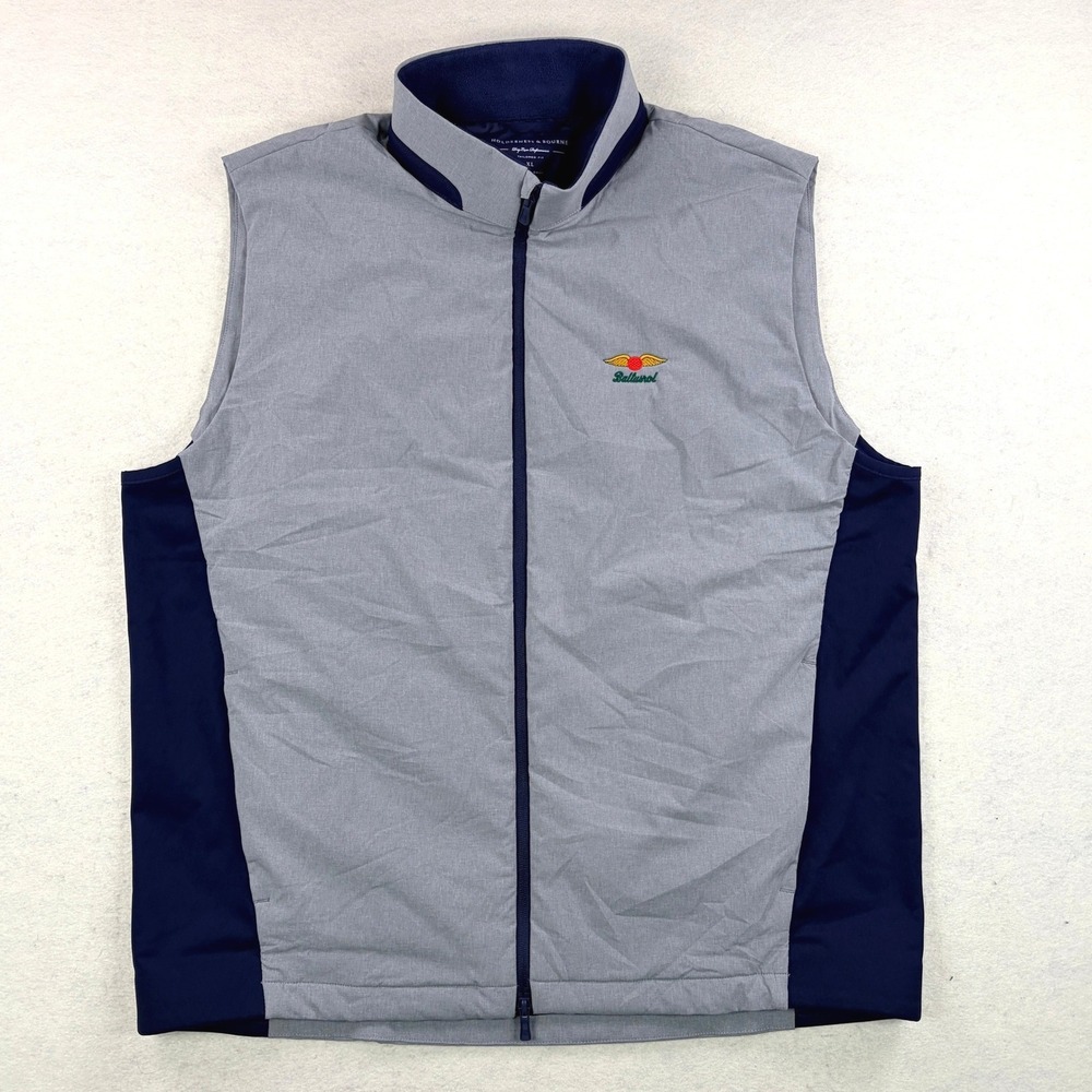 Holderness & Bourne Baltusrol Golf Masters Vest Mens XL Grey Navy Dry Luxe